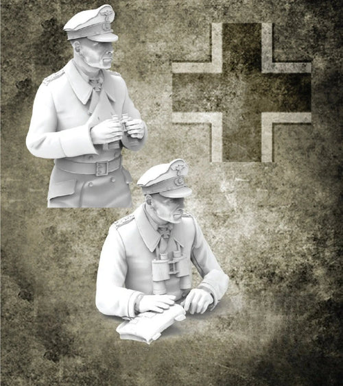 WWII German General 2-Figure Set 1/35 Resin Bust Kit