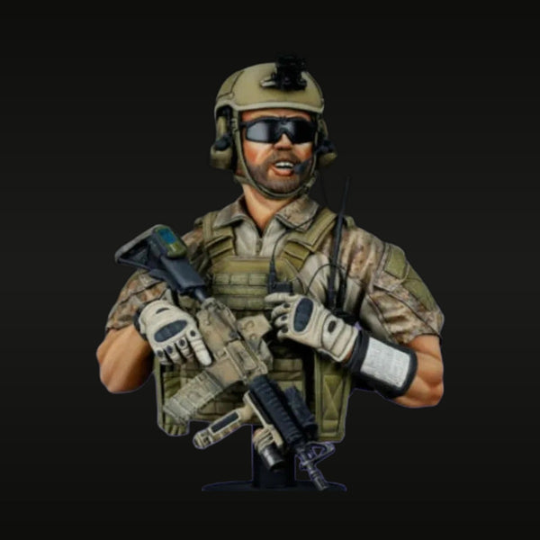 Modern Special Forces Operator with M4 Carbine 1/9 Scale Resin Bust Kit