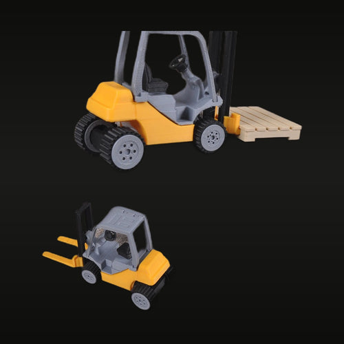 Yellow Forklift Truck with Pallet 1:50 Resin Model Kit