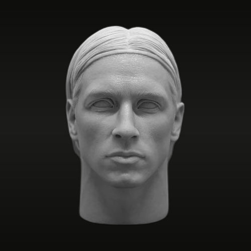 1/6 Scale Resin Head Bust Sculpture - Male Figure with Headband