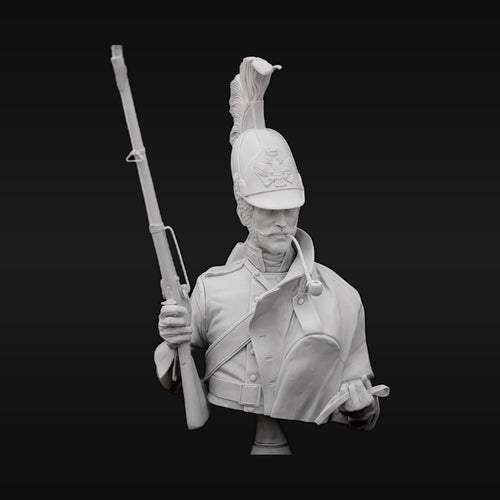 Napoleonic Dragoon Officer 1/10 Scale Resin Bust