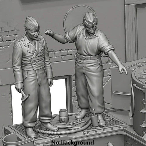 WWII German Tank Crew Maintenance 1/35 Resin Figure Set