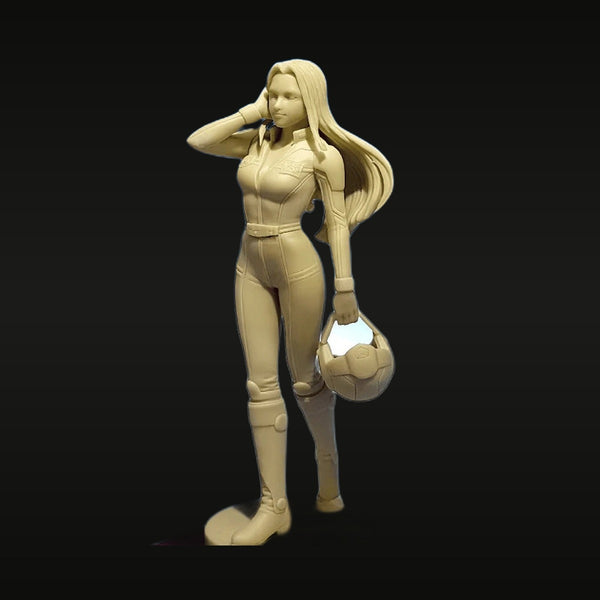 Female Pilot/Racer with Helmet 1/20 Resin Figure Kit