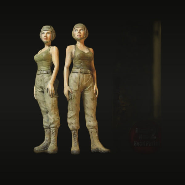 Ma.K Female Soldiers Set of 2 1/20 Scale Resin Figure Kit