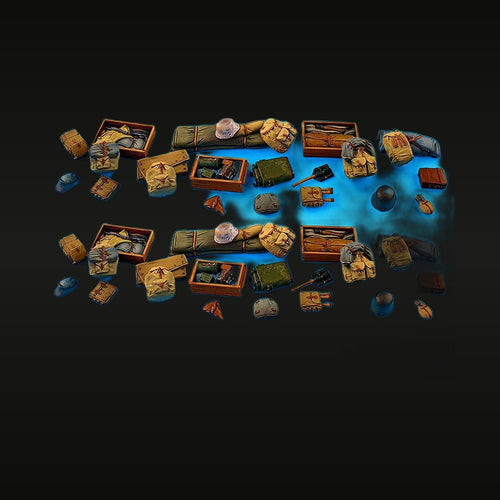 WWII Military Equipment & Ammunition Accessories Set 1/35 Resin Kit