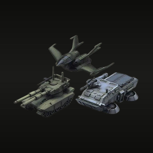 Sci-Fi Tank, Fighter Aircraft & Hover Transport Set 1/144 Resin Model Kit