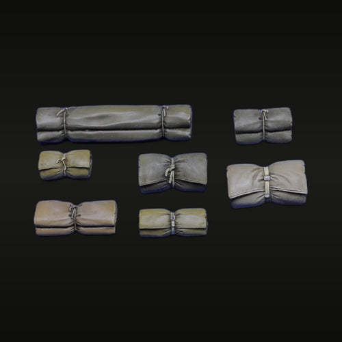 WWII Military Tent & Bedroll Accessories 1/16 Scale Resin Kit
