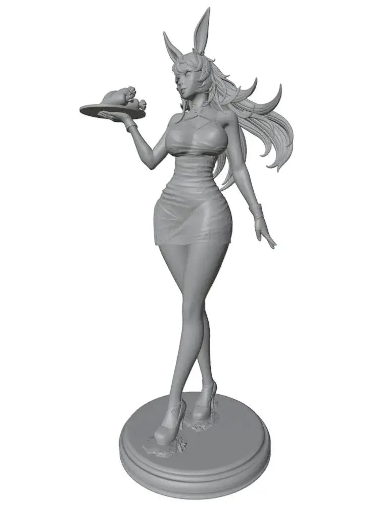 1/24 Bunny & Demon Girls, 2 Figures, Resin Model Figure Kit, Anime Theme, Unassembled and Unpainted