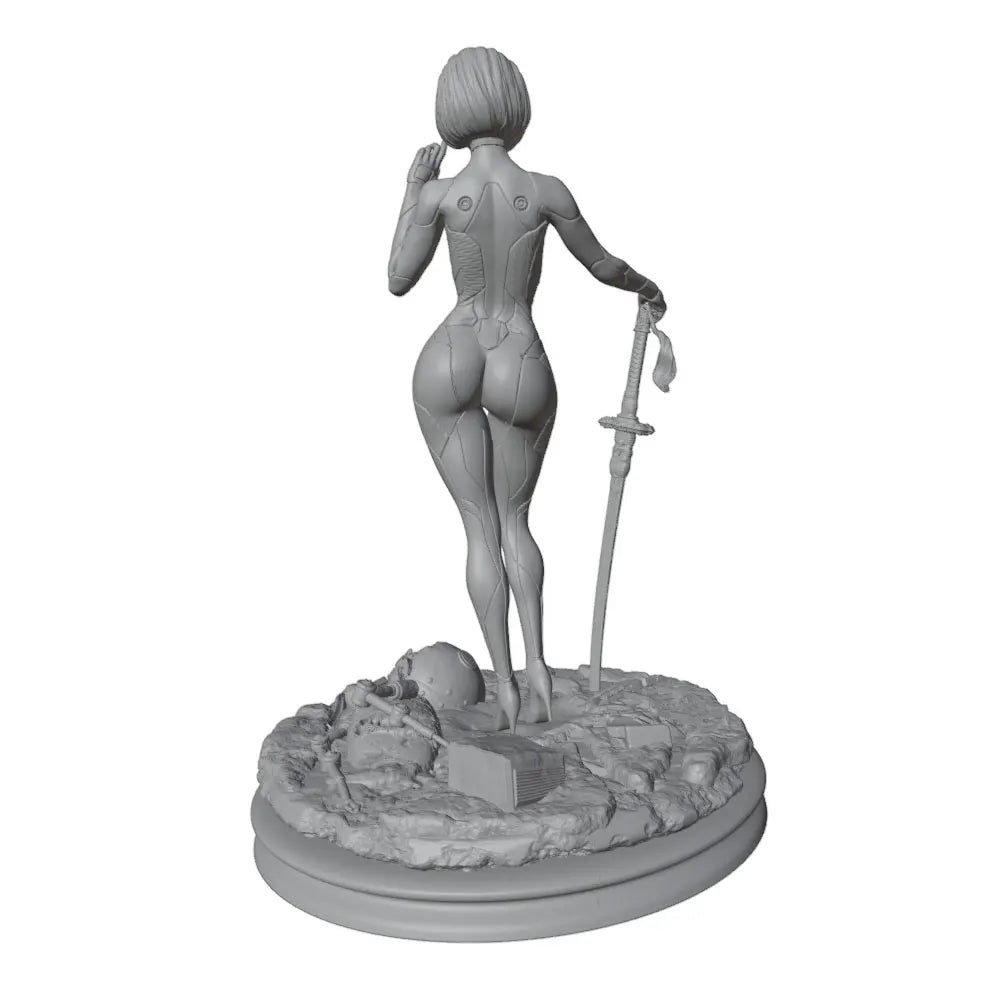 1/24 Warrior with Sword, Resin Model Figure Kit, Fantasy Theme, Unassembled and Unpainted