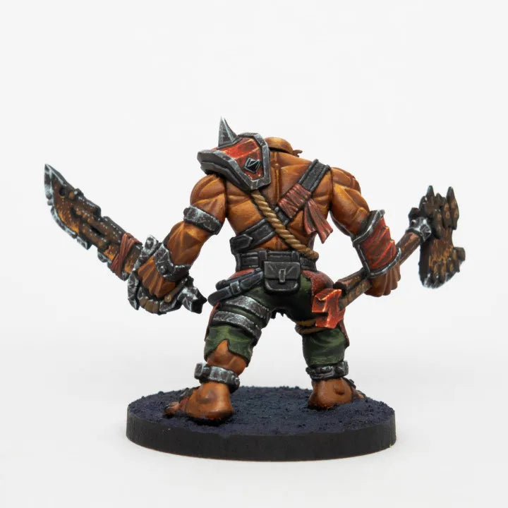32mm Orc Warrior with Dual Scythes, Resin Model Figure Kit, Fantasy Theme, Unassembled and Unpainted
