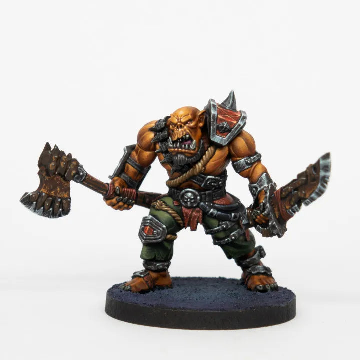 32mm Orc Warrior with Dual Scythes, Resin Model Figure Kit, Fantasy Theme, Unassembled and Unpainted