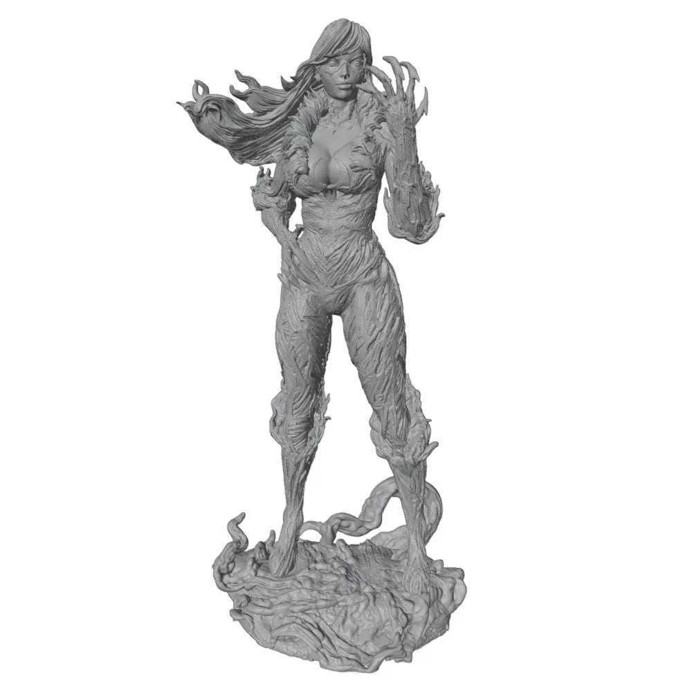 1/24 White-Haired Dragon Warrior, Resin Model Figure Kit, Fantasy Theme, Unassembled and Unpainted