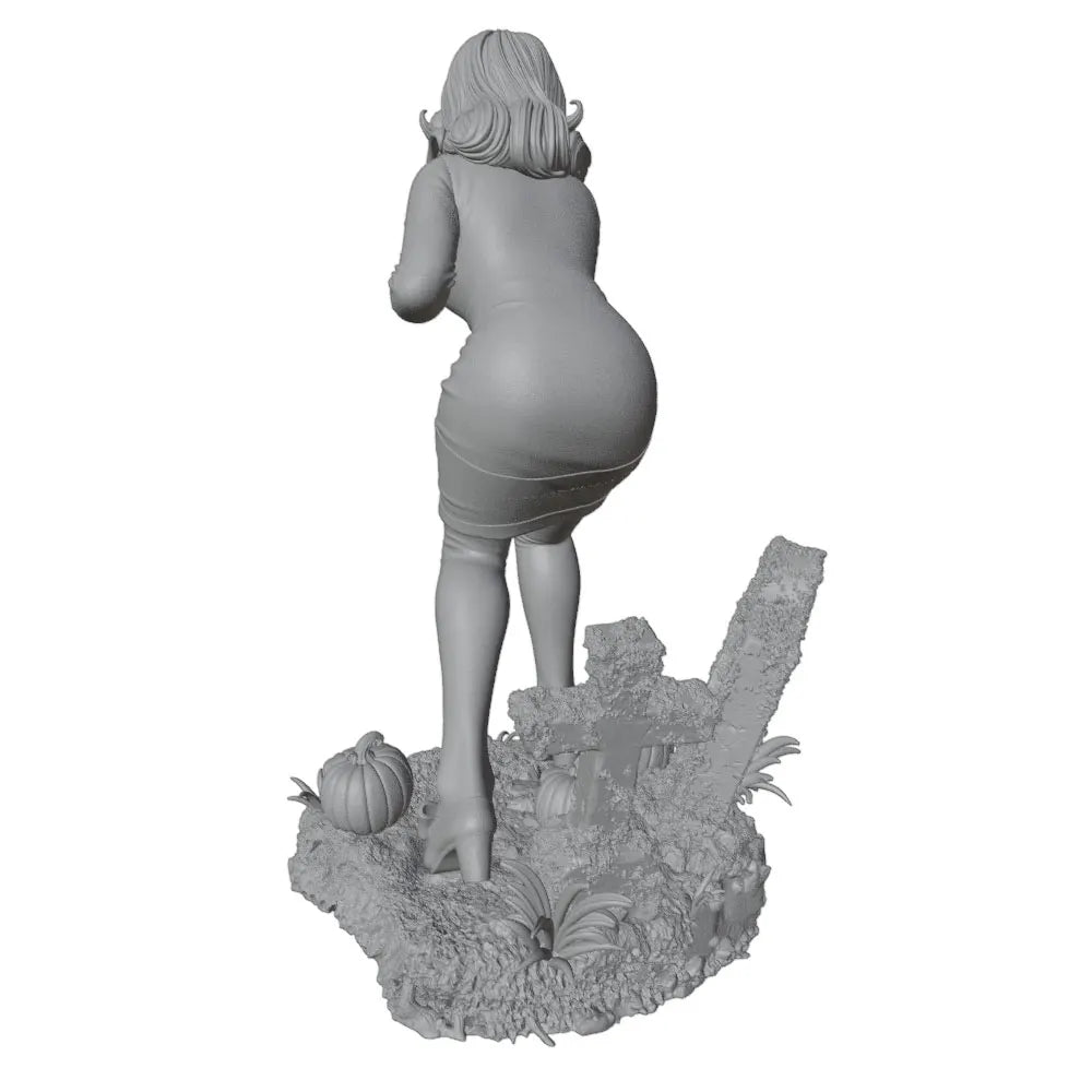 1/24 Halloween Pin-up, Resin Model Figure Kit, Unassembled and Unpainted