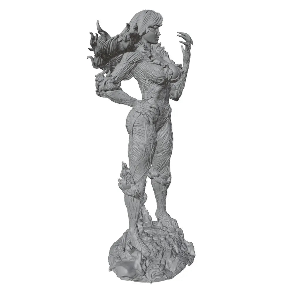 1/24 White-Haired Dragon Warrior, Resin Model Figure Kit, Fantasy Theme, Unassembled and Unpainted