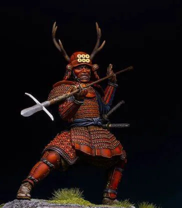 1/24 Medieval Japanese Samurai Warrior, Resin Model Figure Kit, Unassembled and Unpainted
