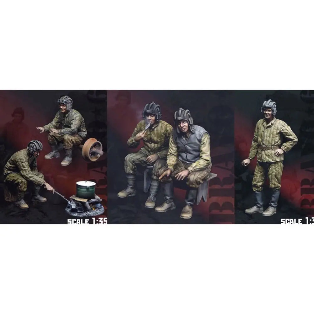 1/35 Military Infantry Soldiers, 5 Figures, Resin Model Figure Kit, Military Theme, Unassembled and Unpainted