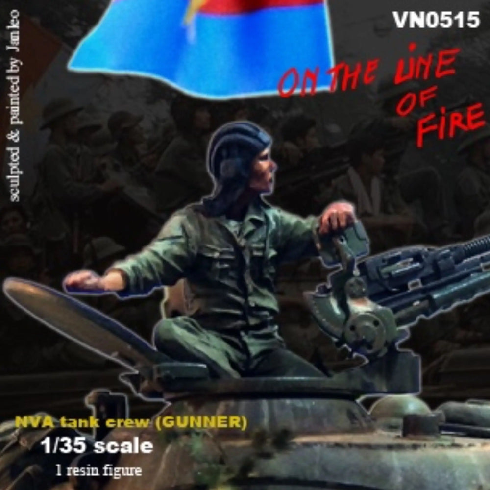 1/35 Vietnam War NVA Tank Gunner Seated at Station, Resin Model Figure Kit, Unassembled and Unpainted