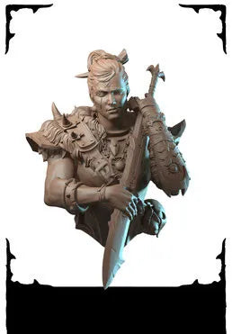 90mm Female Torso, Resin Model Bust Kit, Unassembled and Unpainted