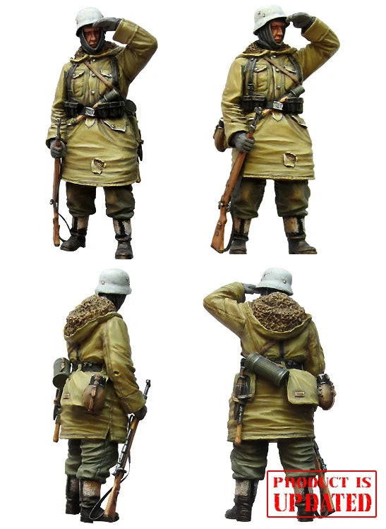 1/35 WWI British Infantry Shading Eyes, Resin Model Figure Kit, Unassembled and Unpainted