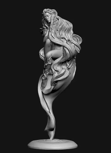 1/24 Fantasy Mermaid, Resin Model Bust Kit, Unassembled and Unpainted