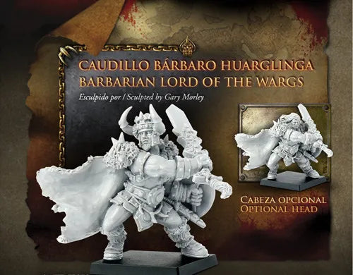 28mm Barbarian Lord, Resin Model Figure Kit, Fantasy Theme, Unassembled and Unpainted