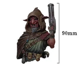 90mm Orc Warrior, Resin Model Bust Kit, Fantasy Theme, Unassembled and Unpainted