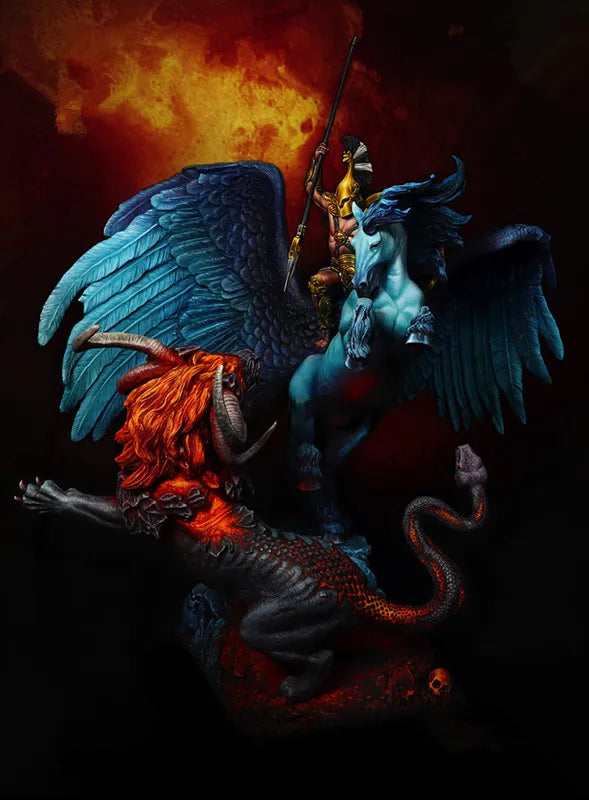 1/24 Winged Dragon Demon, Resin Model Figure Kit, Fantasy Theme, Unassembled and Unpainted