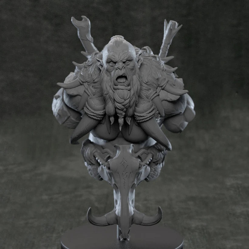 1/10 Demon Orc, Resin Model Bust Kit, Fantasy Theme, Unassembled and Unpainted