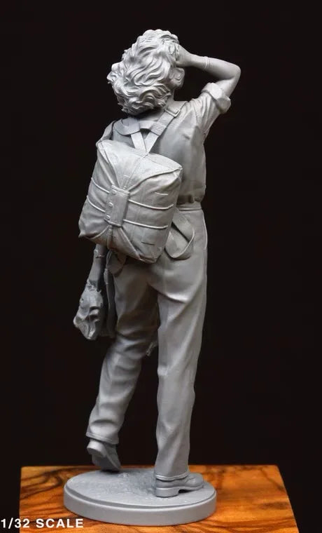 1/32 WWII Female Aviation Officer, Resin Model Figure Kit, Unassembled and Unpainted
