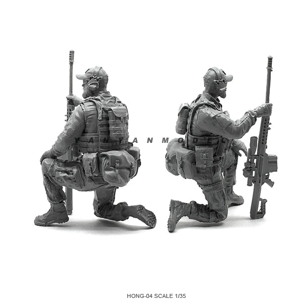 1/35 Modern US Military Soldiers, 4 Figures, Resin Model Figure Kit, Unassembled and Unpainted
