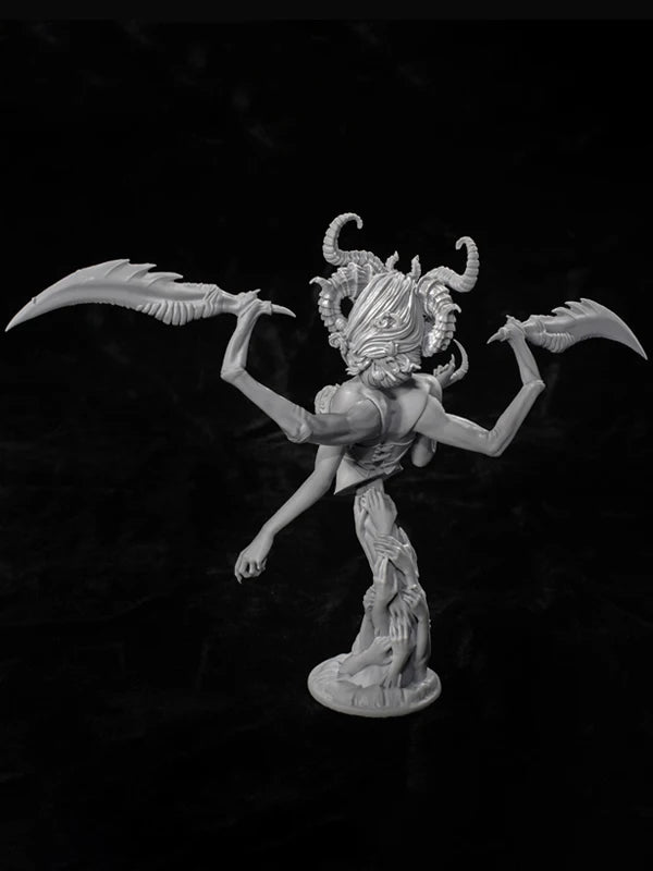 1/12 Dark Fantasy Demon Female, Resin Model Bust Kit, Fantasy Theme, Unassembled and Unpainted