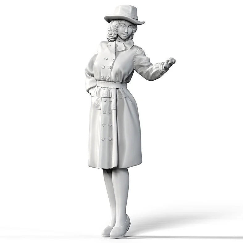 1/35 WWII US Female Officer Directing, Resin Model Figure Kit, Unassembled and Unpainted