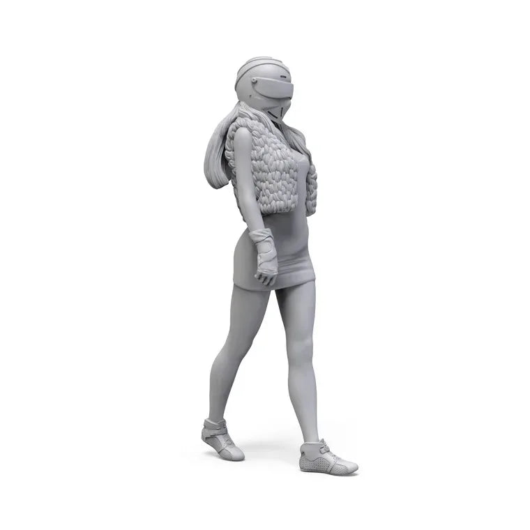 1/35 Modern Female Operator in Quilted Tactical Vest, Resin Model Figure Kit, Unassembled and Unpainted