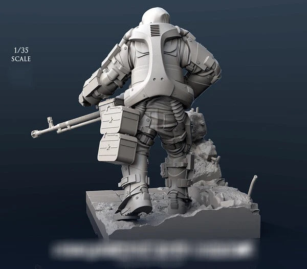 1/35 Modern Sci-Fi Tactical Operator, Resin Model Figure Kit, Unassembled and Unpainted