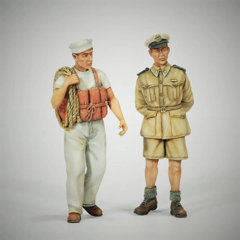 1/35 WWII British Infantry at Attention, 4 Figures, Resin Model Figure Kit, Unassembled and Unpainted