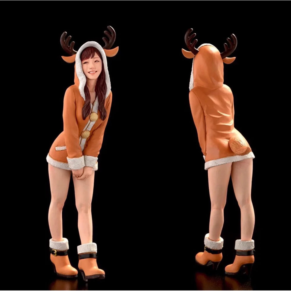1/20 Female Reindeer Girl, Resin Model Figure Kit, Anime Theme, Unassembled and Unpainted