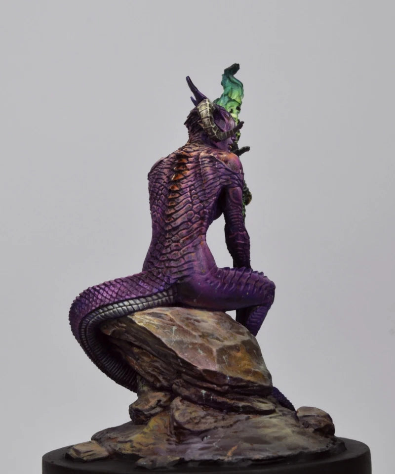 80mm Sorceress with Dragon Scales, Resin Model Figure Kit, Fantasy Theme, Unassembled and Unpainted