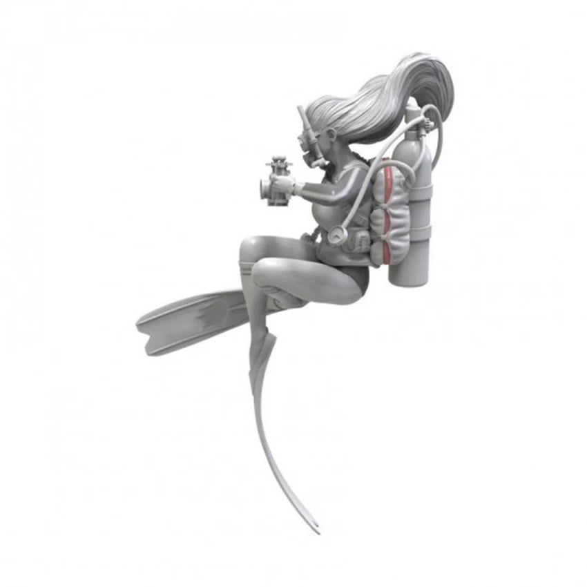 1/24 Modern Scuba Diver, Resin Model Figure Kit, Unassembled and Unpainted