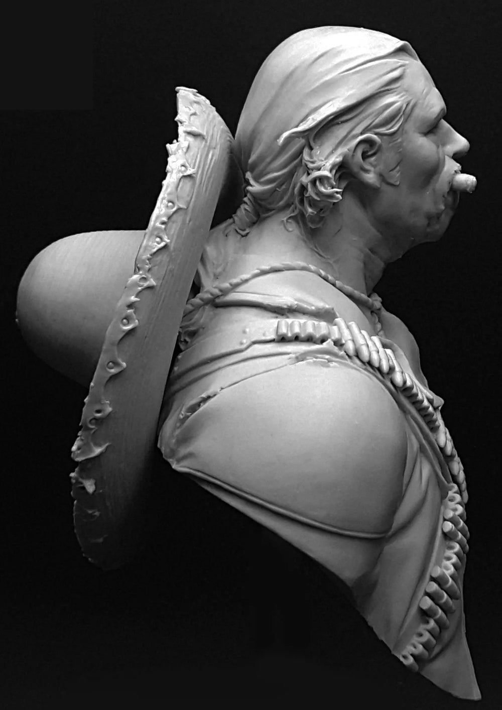 Warrior, Resin Model Bust Kit, Fantasy Theme, Unassembled and Unpainted