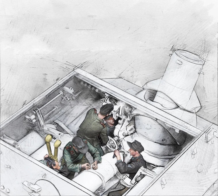 1/35 WWII German Bunker, 18 Figures, Resin Model Figure Kit, Unassembled and Unpainted