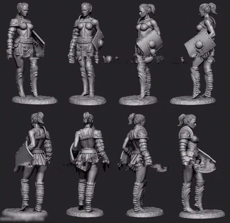 1/24 Female Operative in Tactical Bodysuit, Resin Model Figure Kit, Sci-Fi Theme, Unassembled and Unpainted