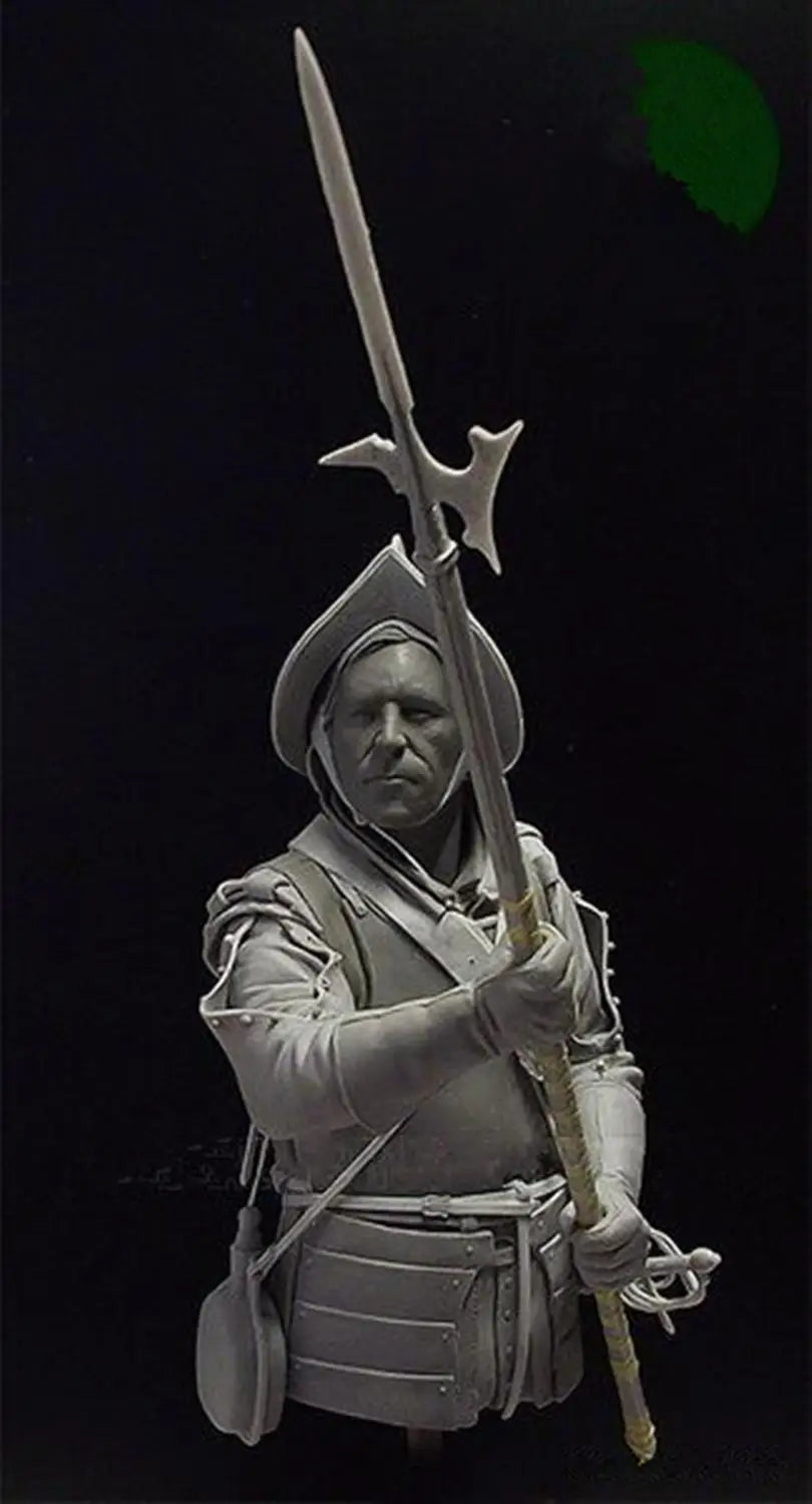 1/9 Medieval Female Warrior, Resin Model Bust Kit, Unassembled and Unpainted