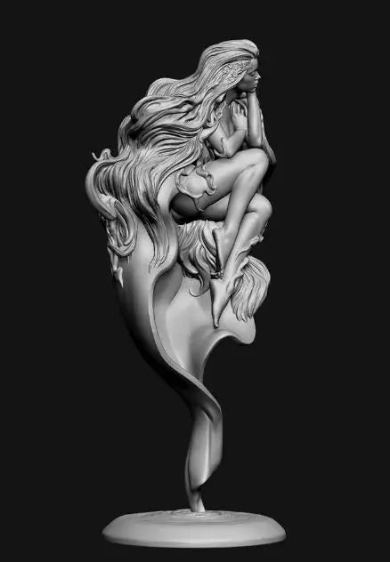 1/24 Fantasy Mermaid, Resin Model Bust Kit, Unassembled and Unpainted