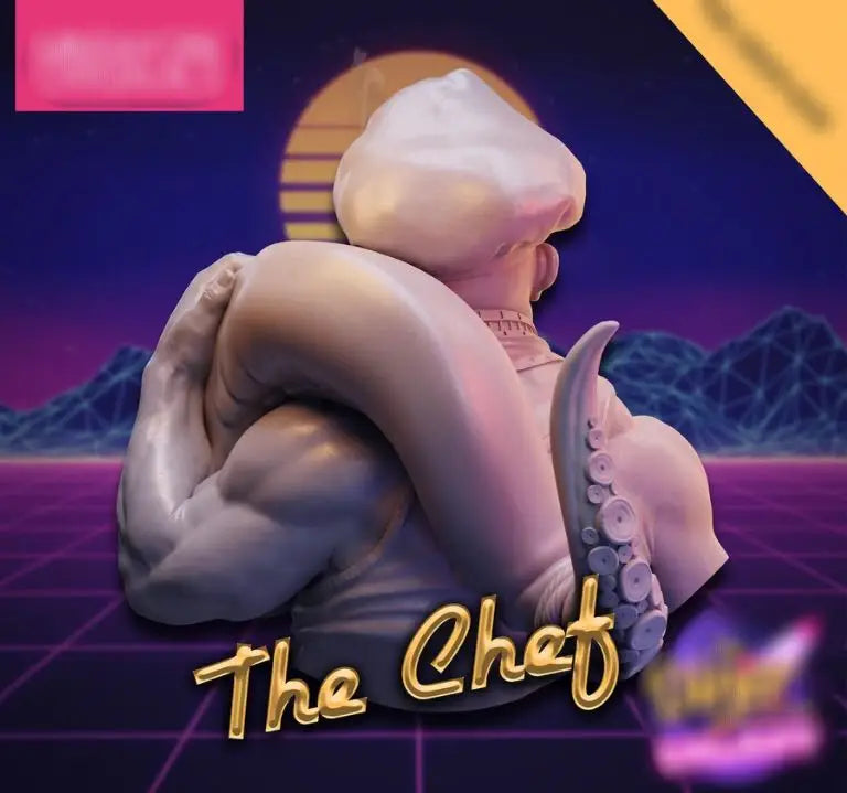 1/12 The Chef, Resin Model Bust Kit, Unassembled and Unpainted
