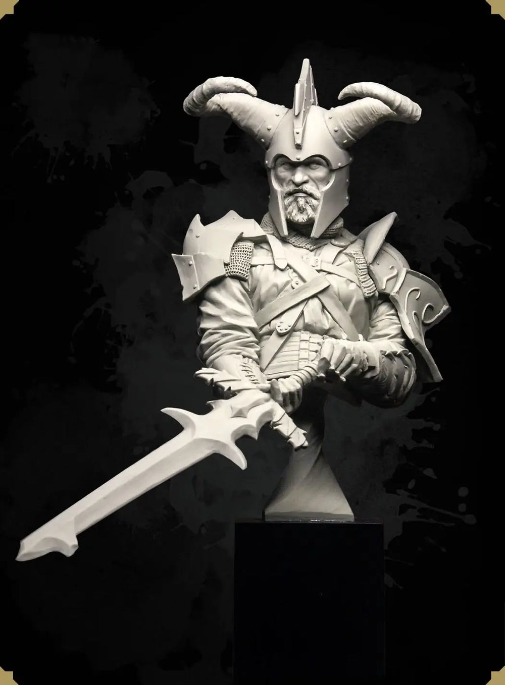 1/9 Medieval Demonic Warrior, Resin Model Bust Kit, Unassembled and Unpainted