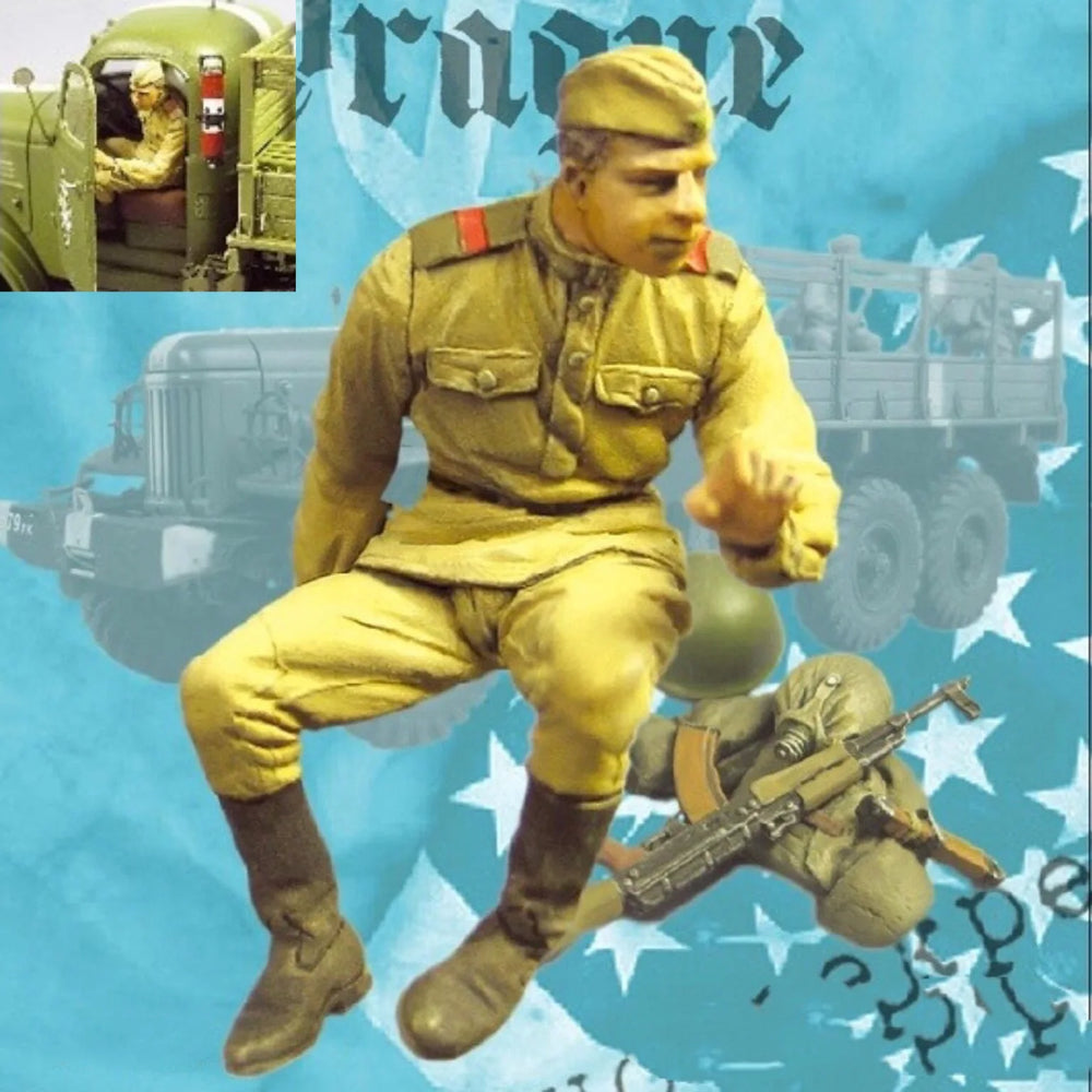 1/35 WWII Soviet Red Army Soldier, Resin Model Figure Kit, Unassembled and Unpainted