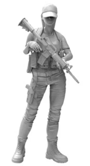 1/16 Modern Tactical Operator in Combat Stance, Resin Model Figure Kit, Unassembled and Unpainted