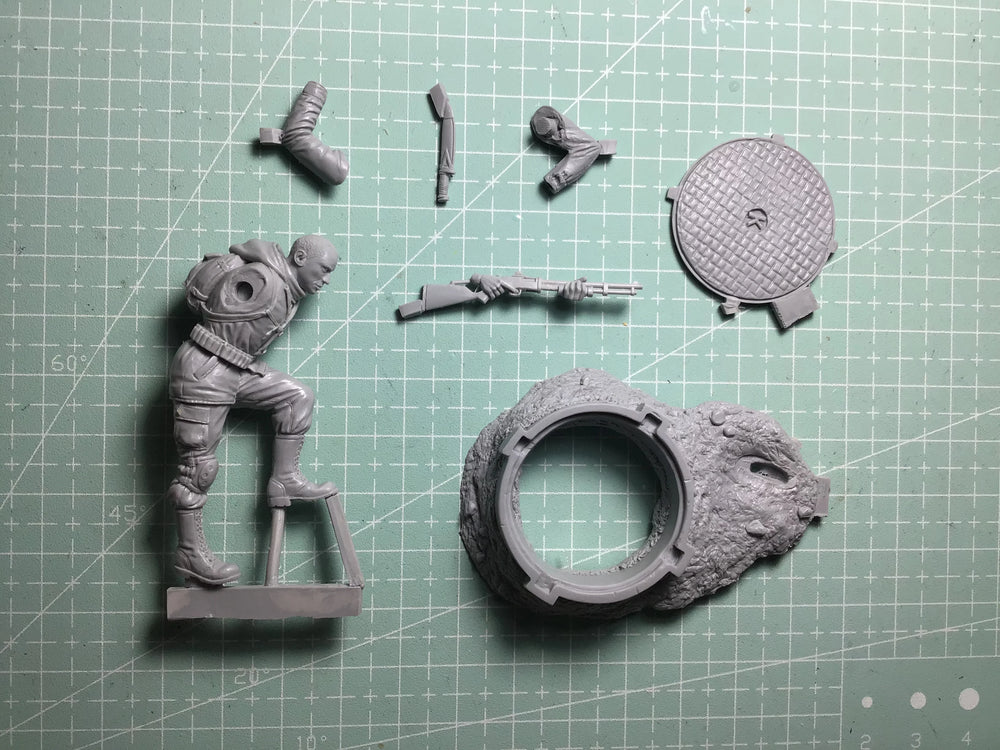 54mm Spaceman, Resin Model Figure Kit, Sci-Fi Theme, Unassembled and Unpainted