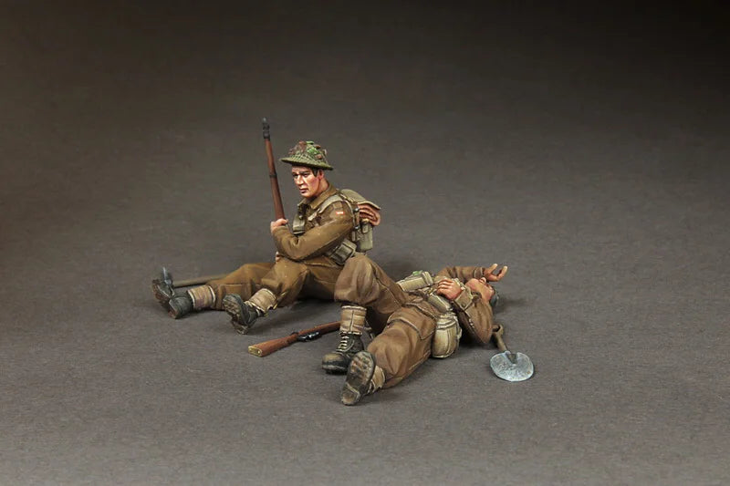 1/35 WWII British Infantry Tropical Assault, 3 Figures, Resin Model Figure Kit, Unassembled and Unpainted