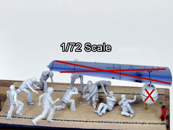1/72 Architectural, 10 Figures, Resin Model Diorama Kit, Unassembled and Unpainted